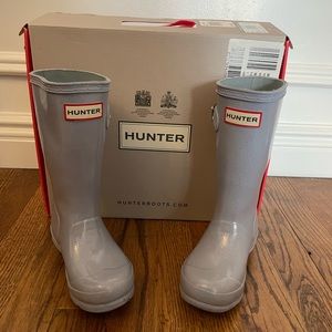 Hunter boots little girls SZ 11/12 light blue